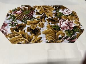 Placemats Mid Century Baroque Pattern with Gold and Rose Colors
